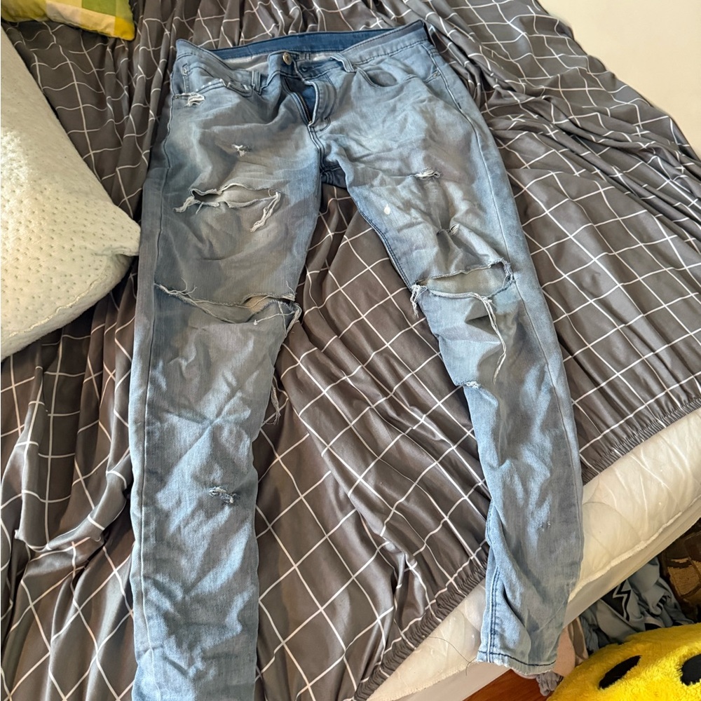 Denizen from Levi's Light Blue Distressed Skinny Jeans